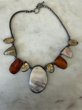 Multicolor Stone Statement Necklace - Women Jewelry